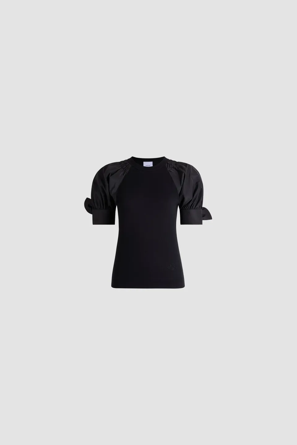 Patou T-shirt JE257 noir coton bio manches nouées