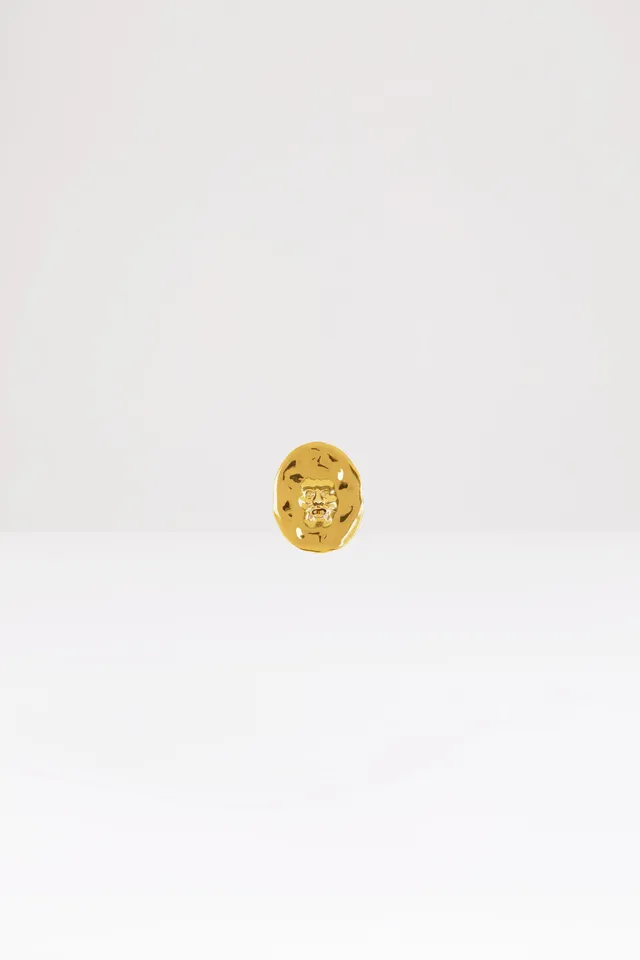 Patou H20JW021 broche visage laiton doré petite