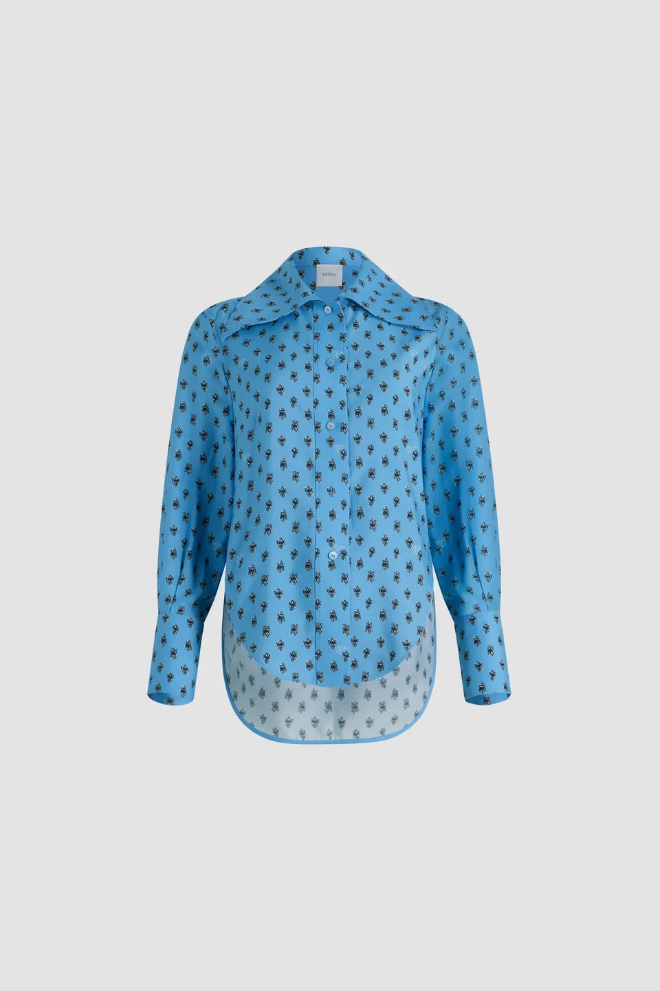 Patou BL041 chemisier bleu Provence en viscose 38