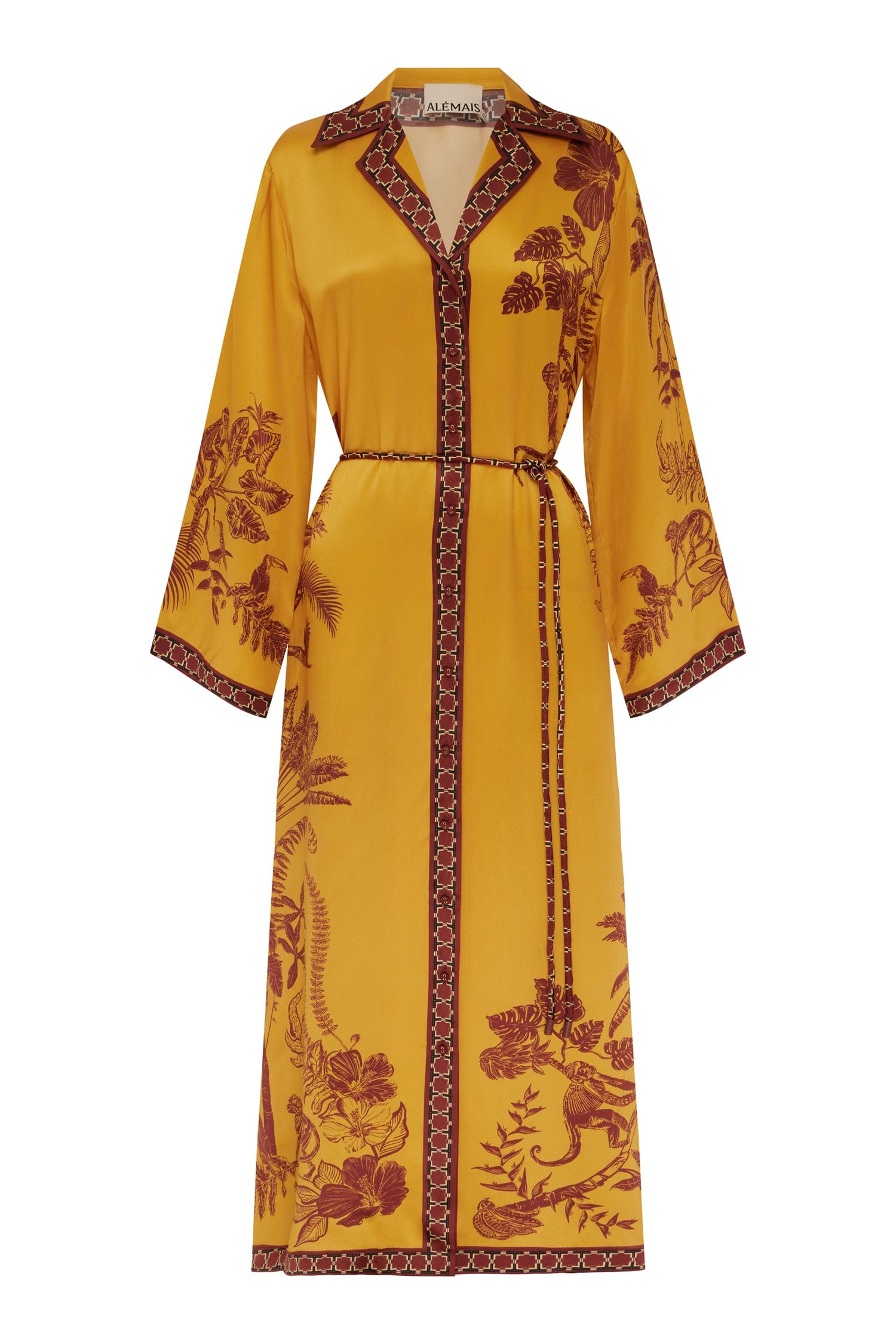 Alemäis Banana Blossom Silk Shirtdress robe soie