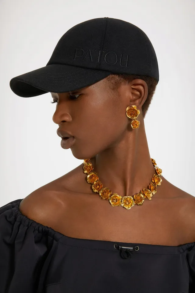 Patou JW090 collier fleur doré 46 cm taille unique