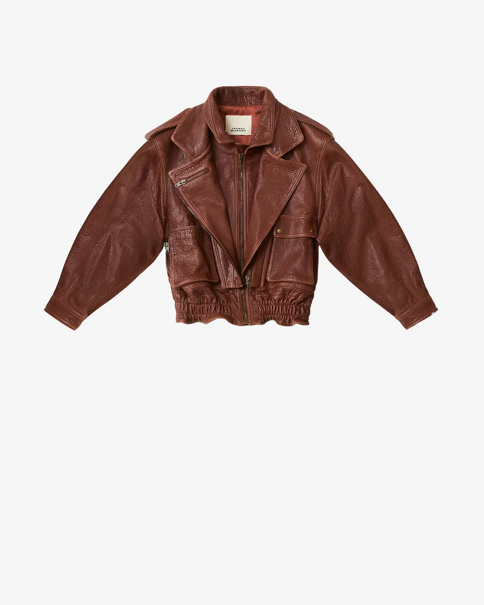 Isabel Marant Aneli veste cuir terracotta