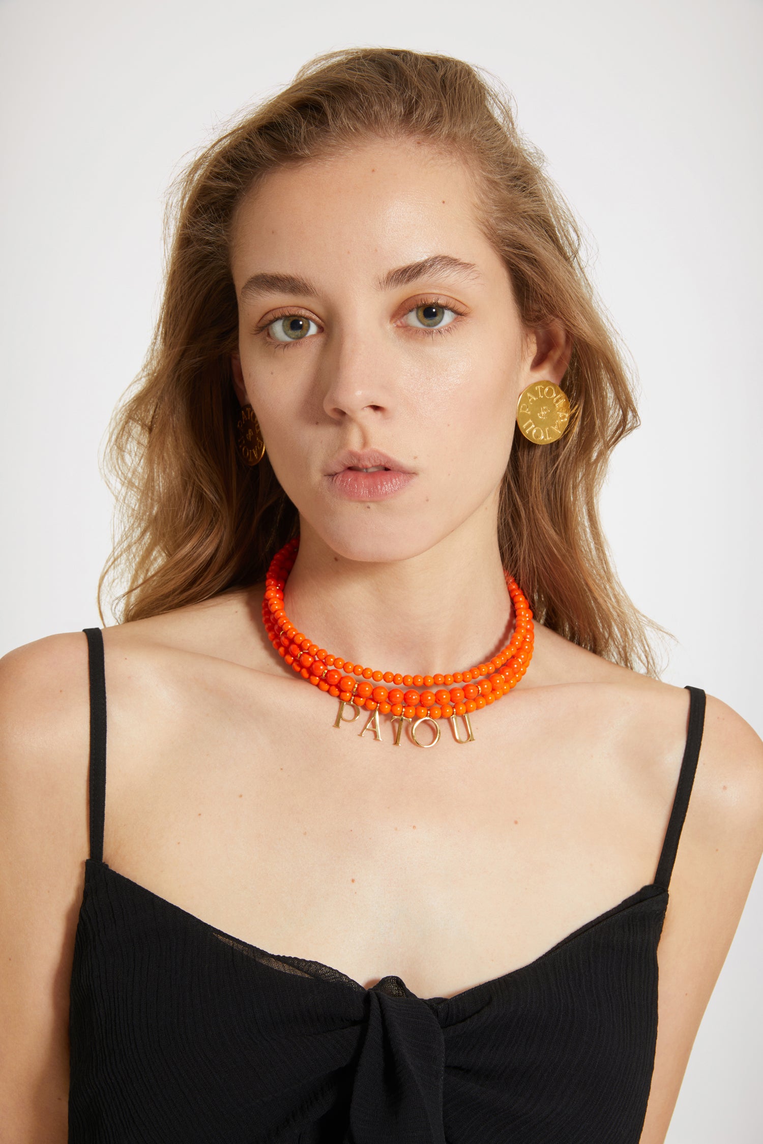 Patou P23JW1011004256O collier perles verre marigold