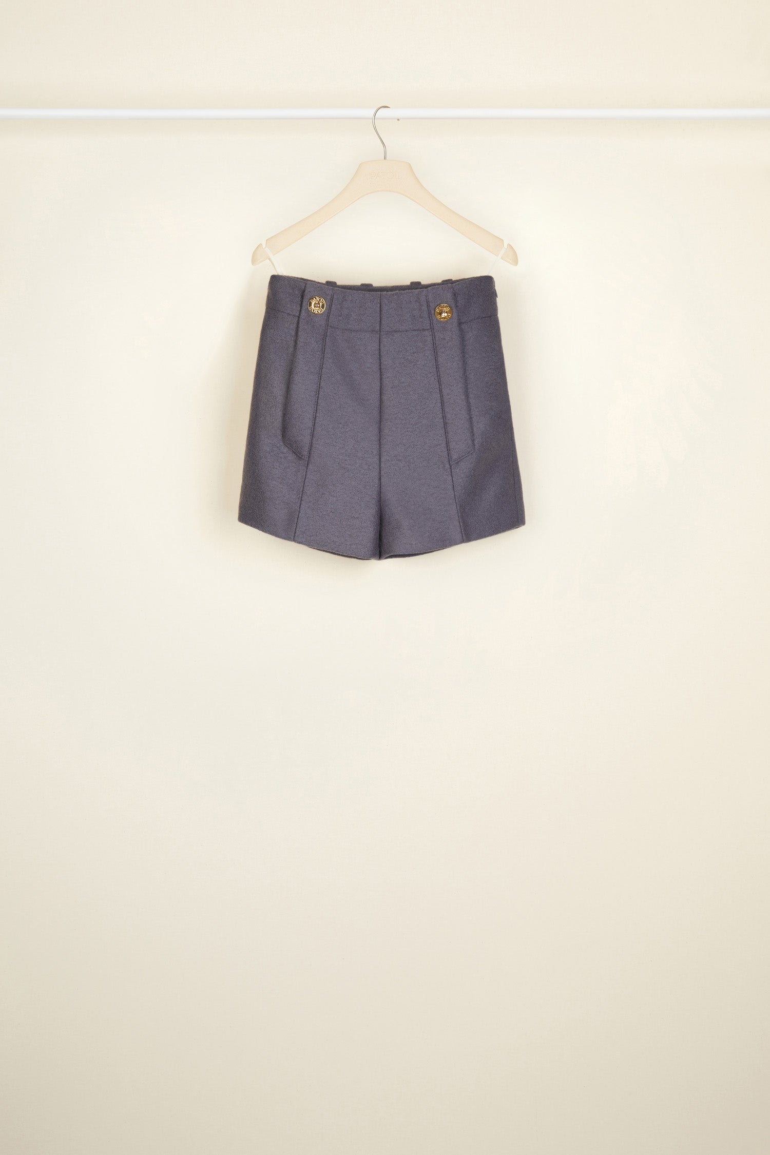 Patou TR010 short taille haute laine gris Storm