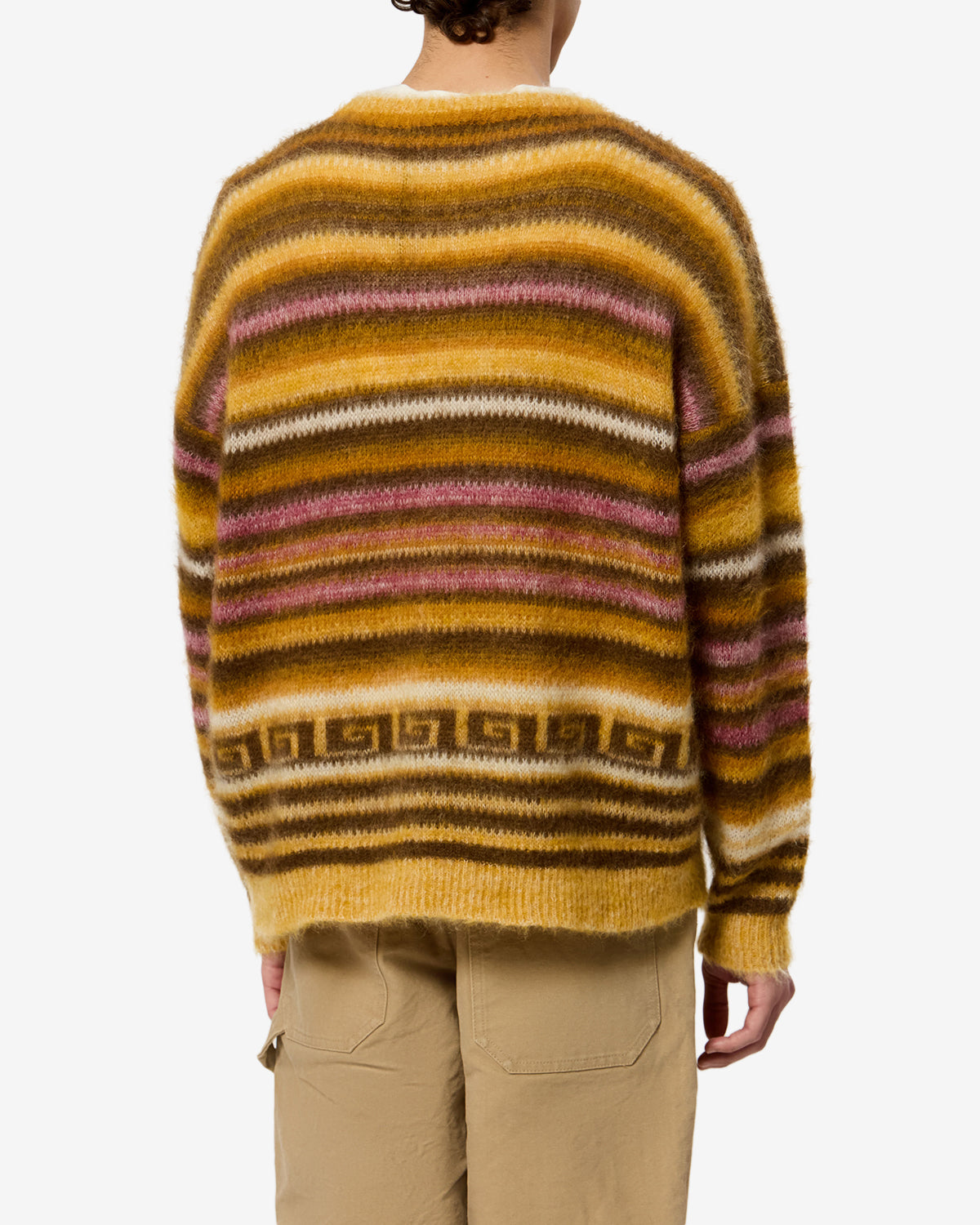 Isabel Marant Scolan pull mohair rayures ocre