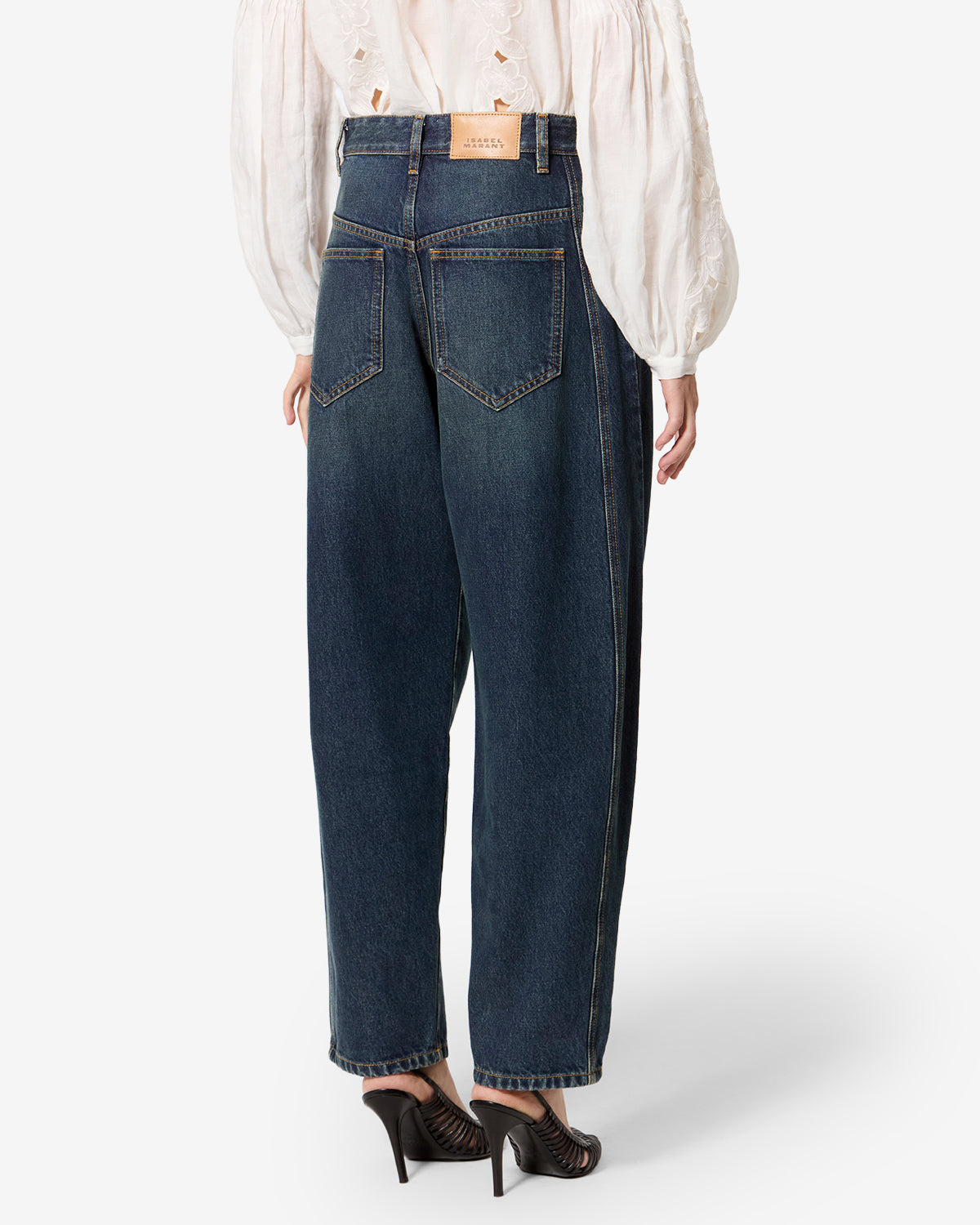 Isabel Marant Oriane Jean barrel bleu délavé