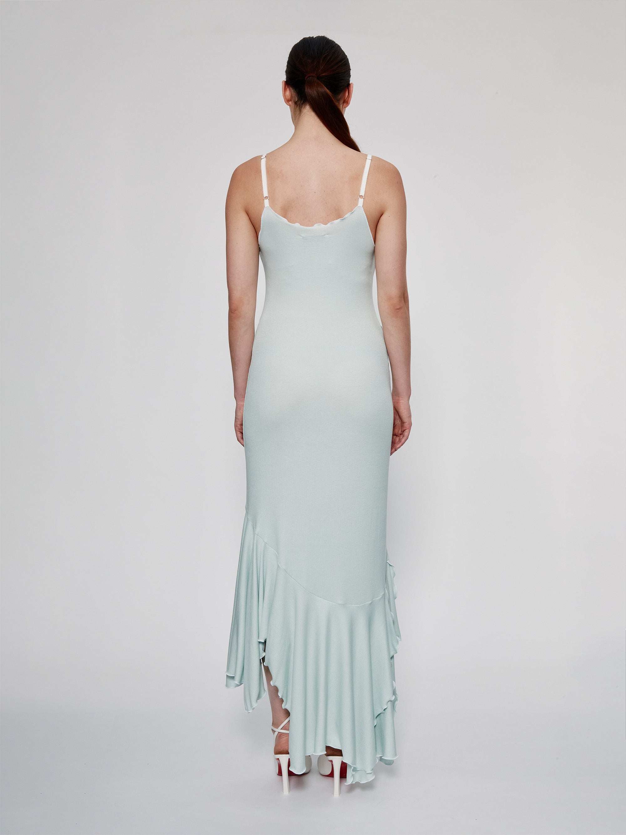 Ester Manas Dresses robe maxi spaghetti menthe M/L coton