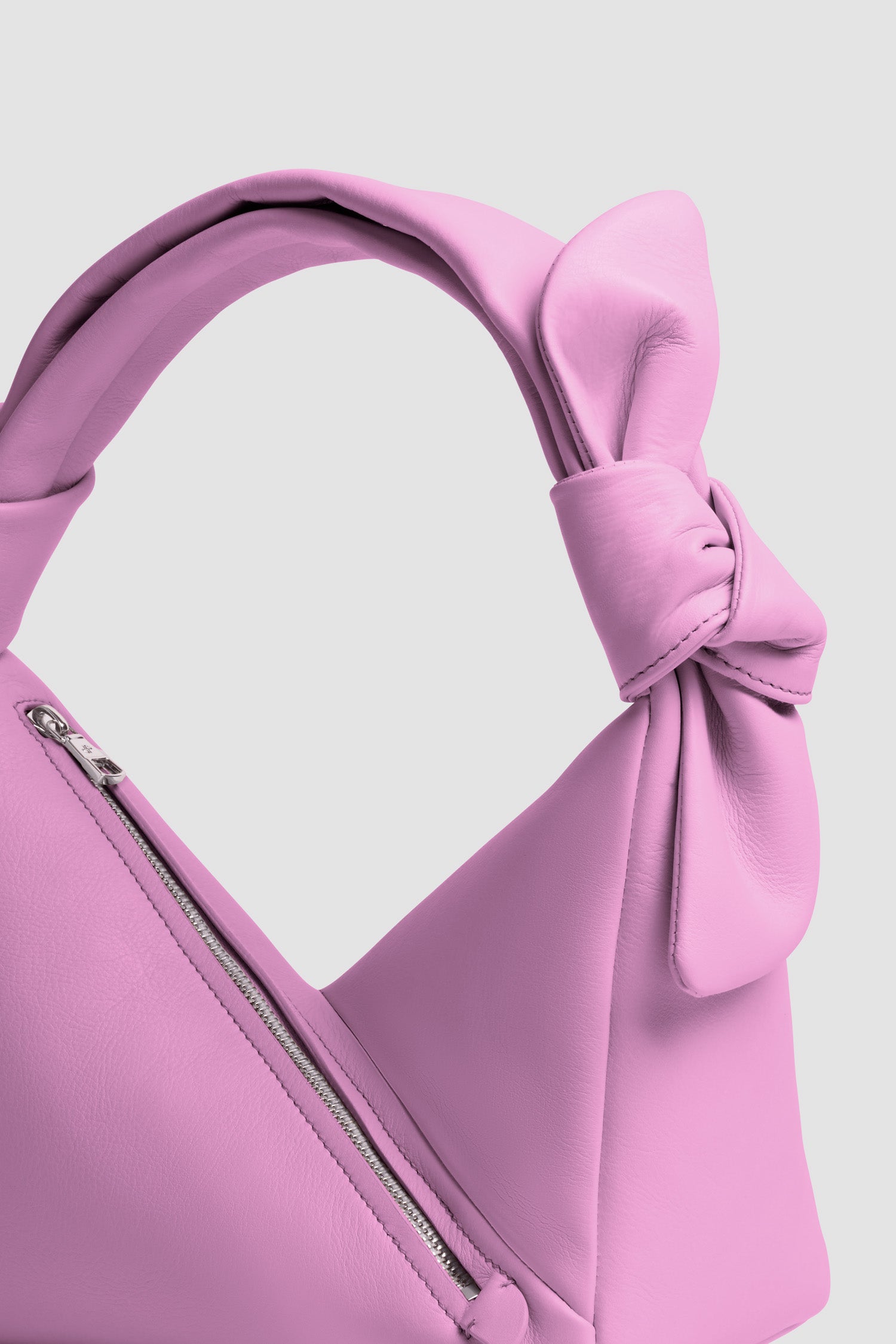 Patou BA029 sac cuir nappa rose candy triangle TU