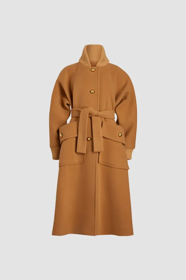 Patou Coats CO0220183109B manteau long oversize biscuit