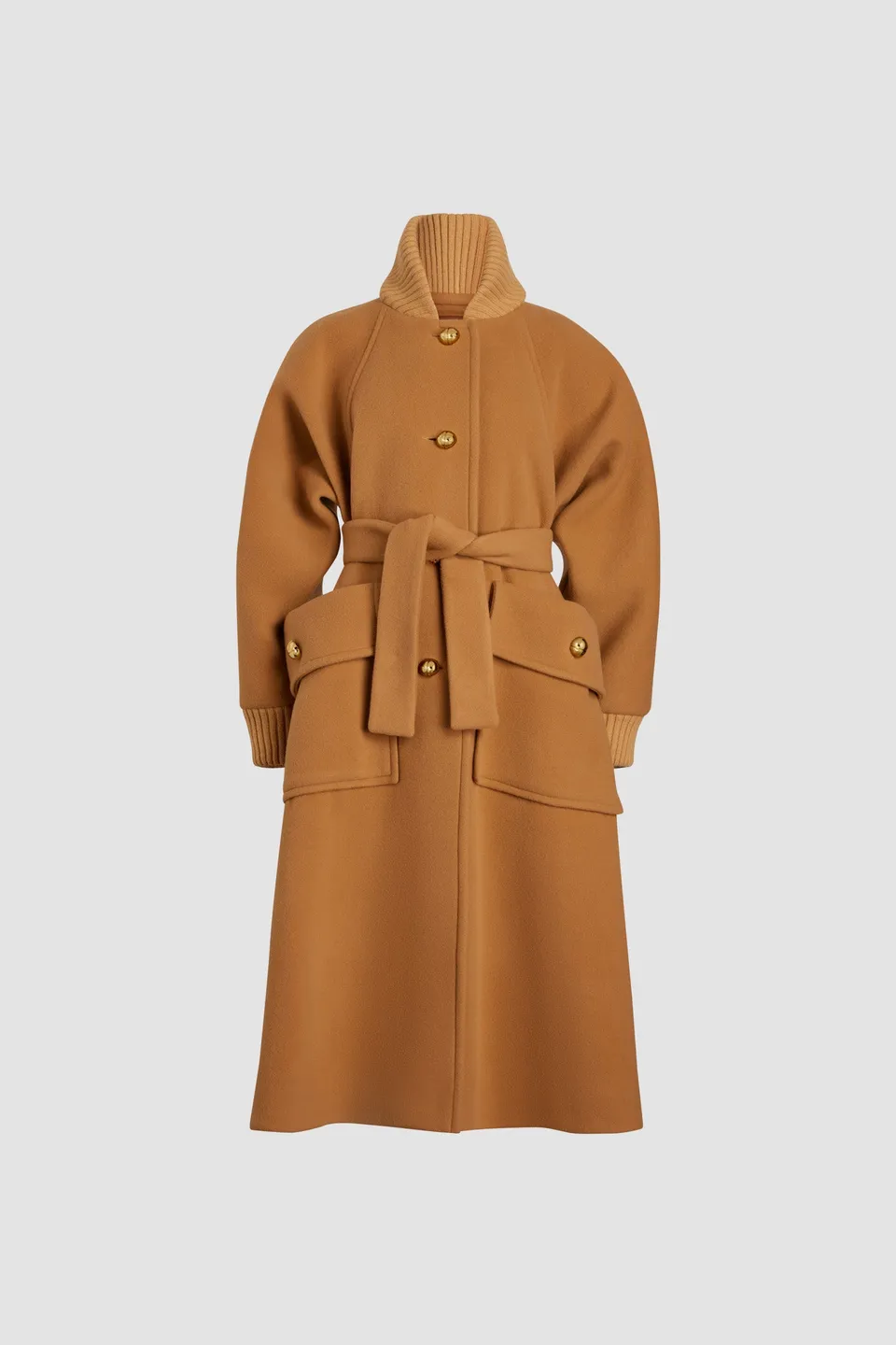Patou Coats CO0220183109B manteau long oversize biscuit