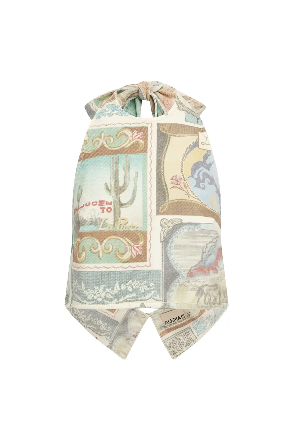 Alemaïs Andie top halter denim coton bio