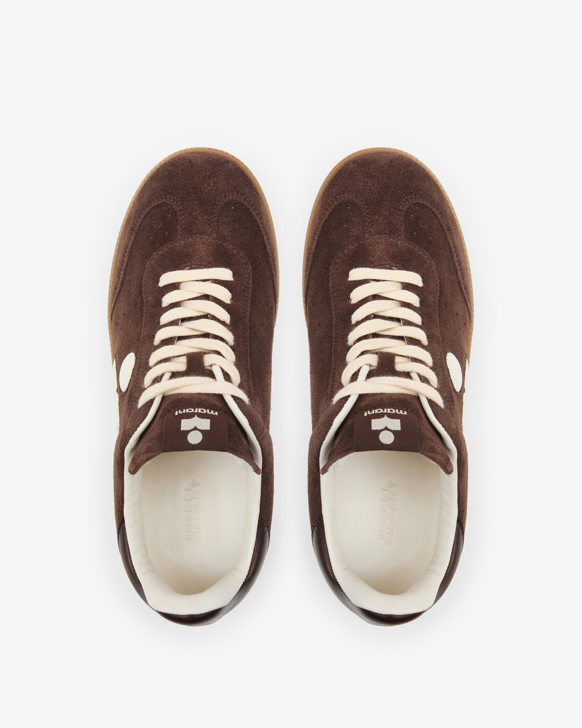 Isabel Marant Bryce baskets chocolat blanc laiteux lacets