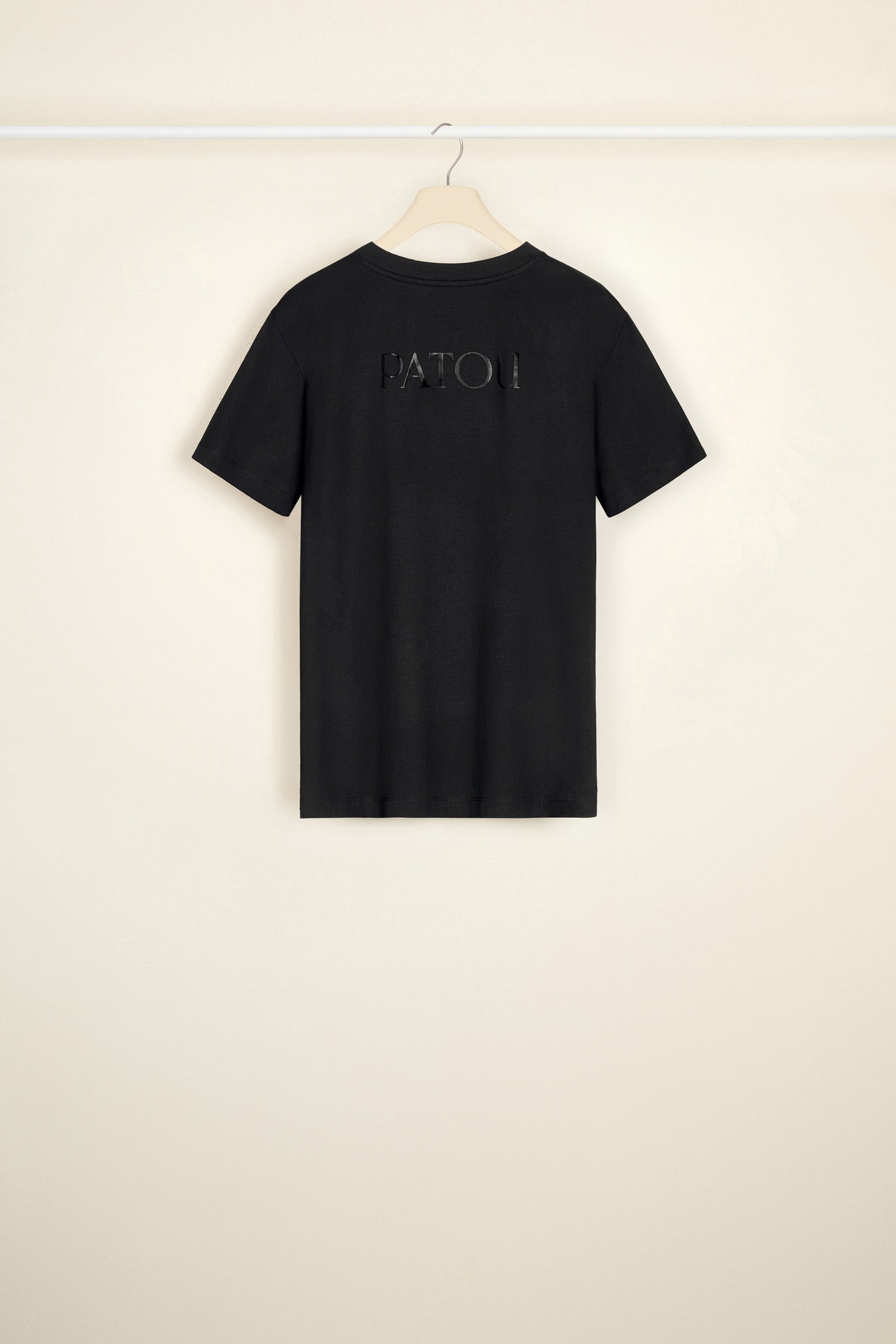 Patou JE009 t-shirt coton bio noir à perles