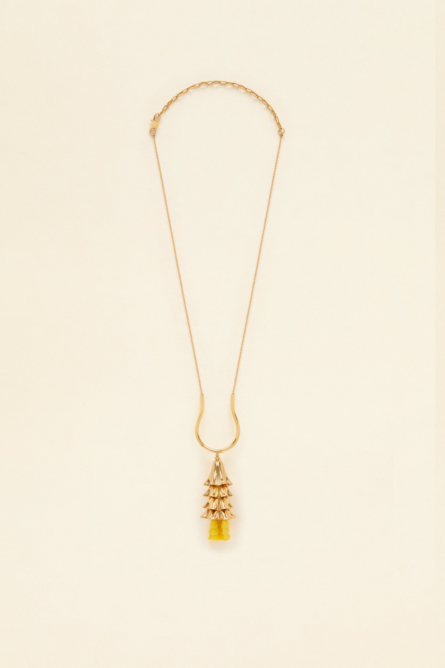 Patou A21JW0681000208C collier laiton doré Citrus perles