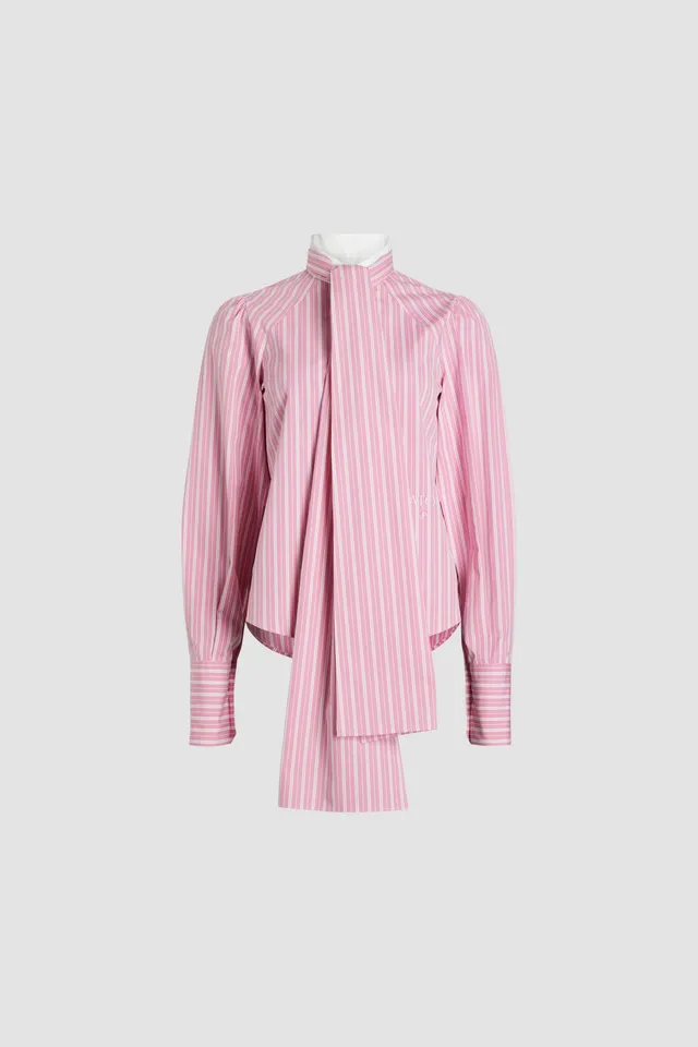 Patou H24BL03401905063 blouse coton Pink Stripes rayée