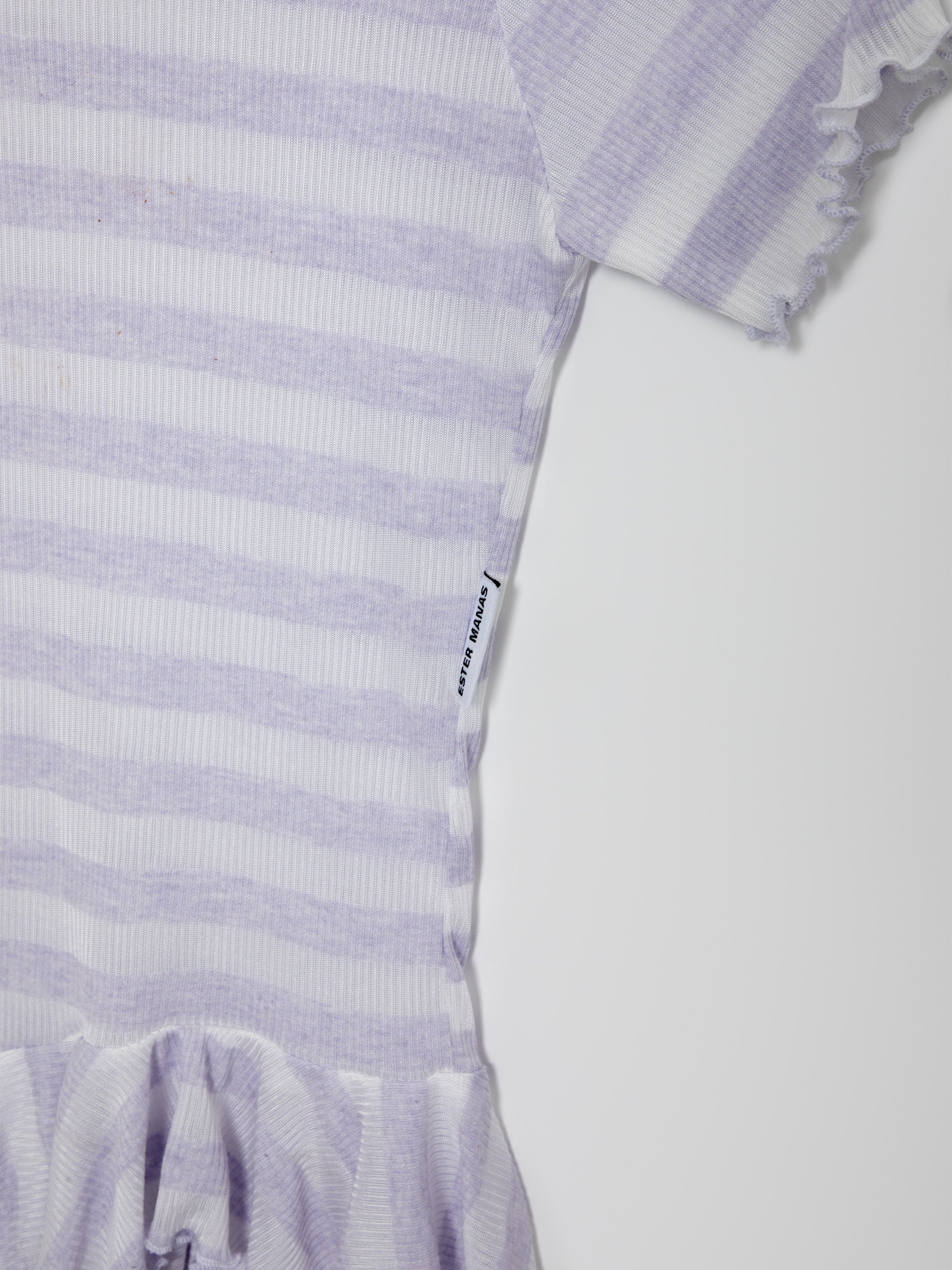 Ester Manas Mini Manas robe bébé blanche lilas coton