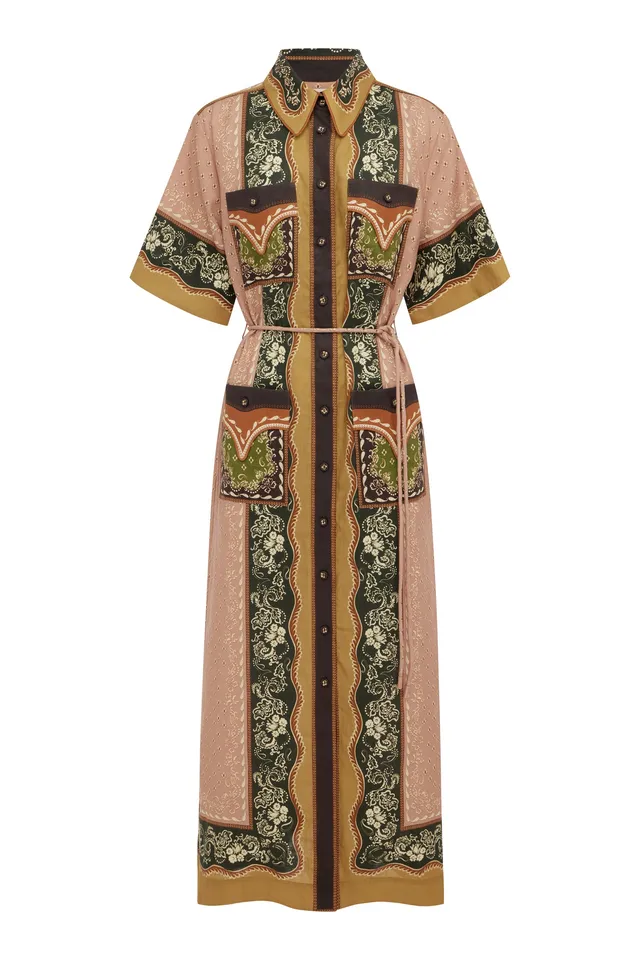 Alemaïs Darcey robe chemise midi chanvre