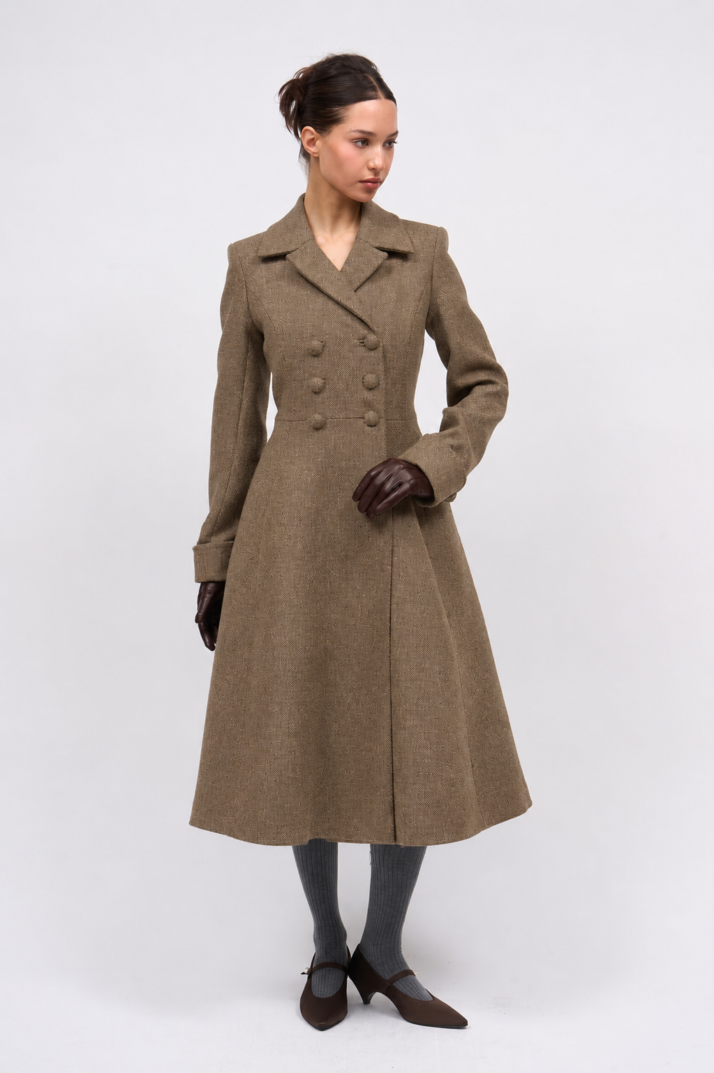 Paul & Joe Prince manteau cintré anthracite laine vierge