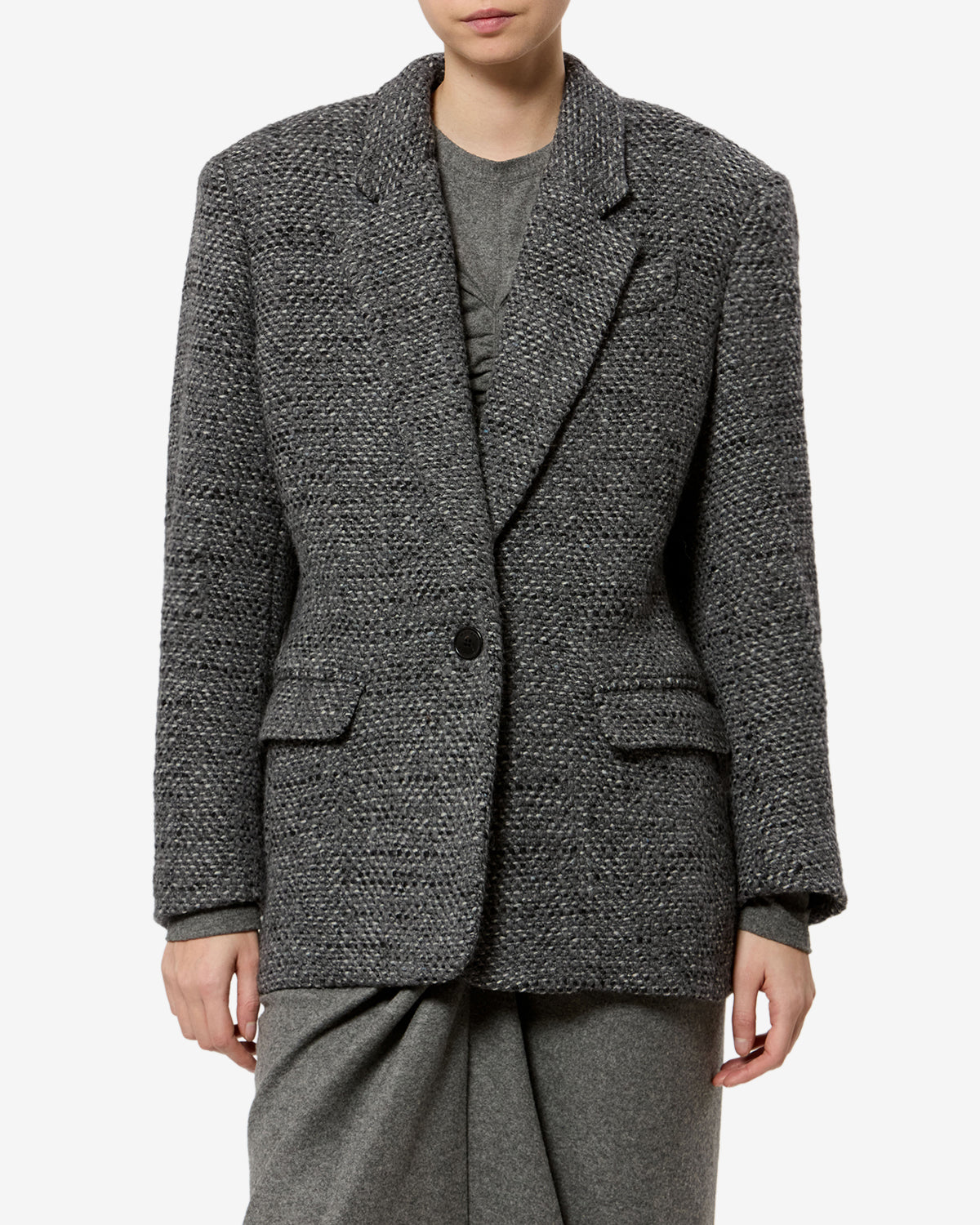 Isabel Marant Parly veste tailleur anthracite chevrons