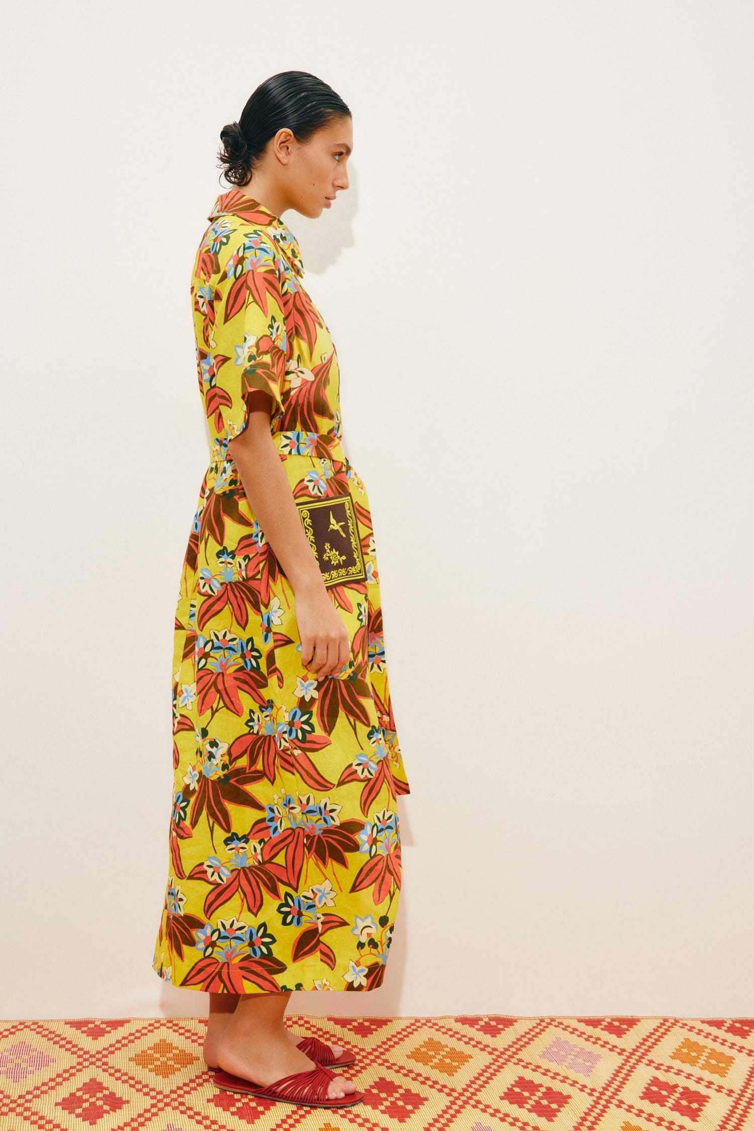 Alemaïs Leo Embroidered Shirtdress robe chemise lin