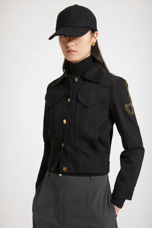 Patou Denim OU001 veste jean noir coton bio