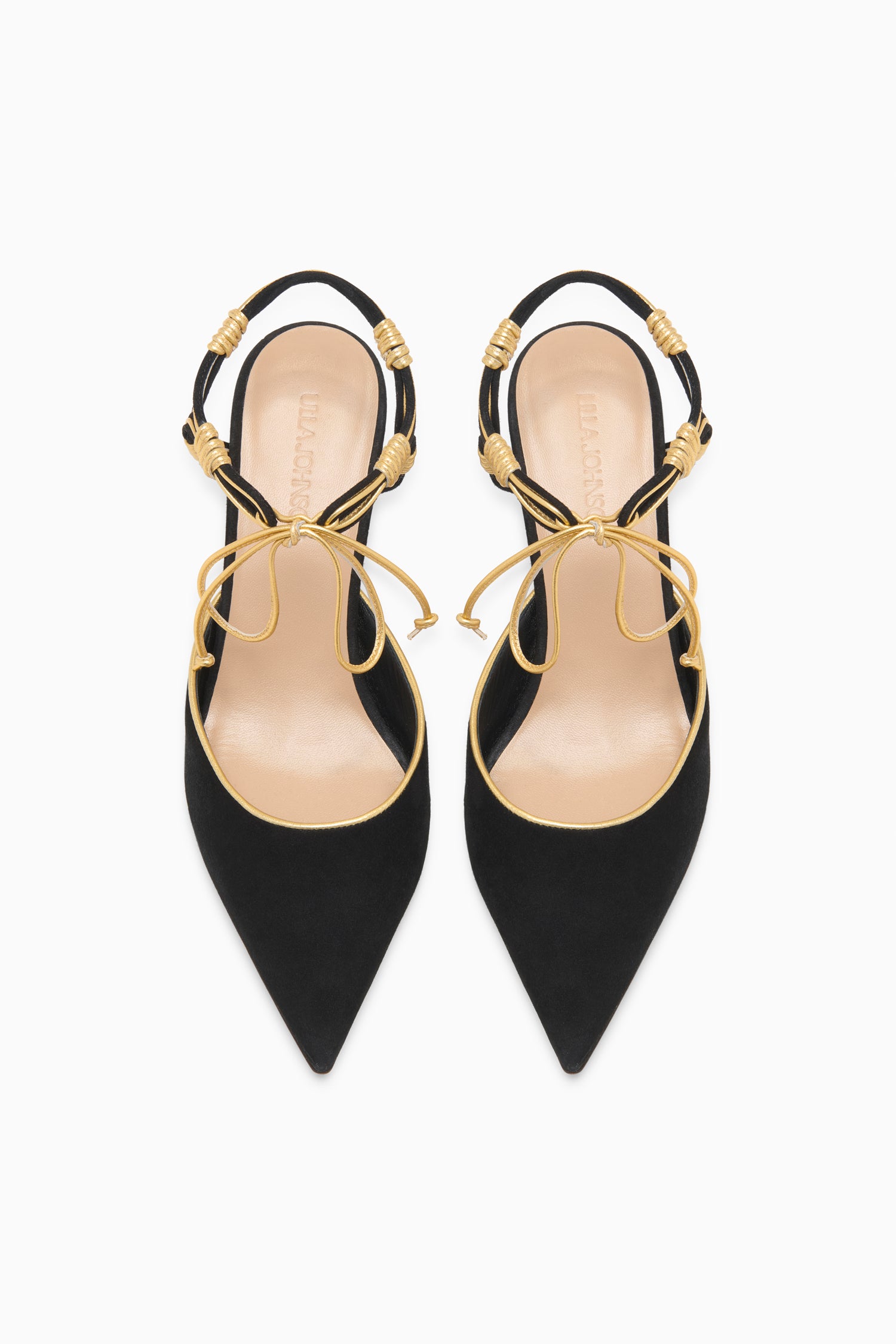 Ulla Johnson Aris escarpins Gold Noir talon 55mm