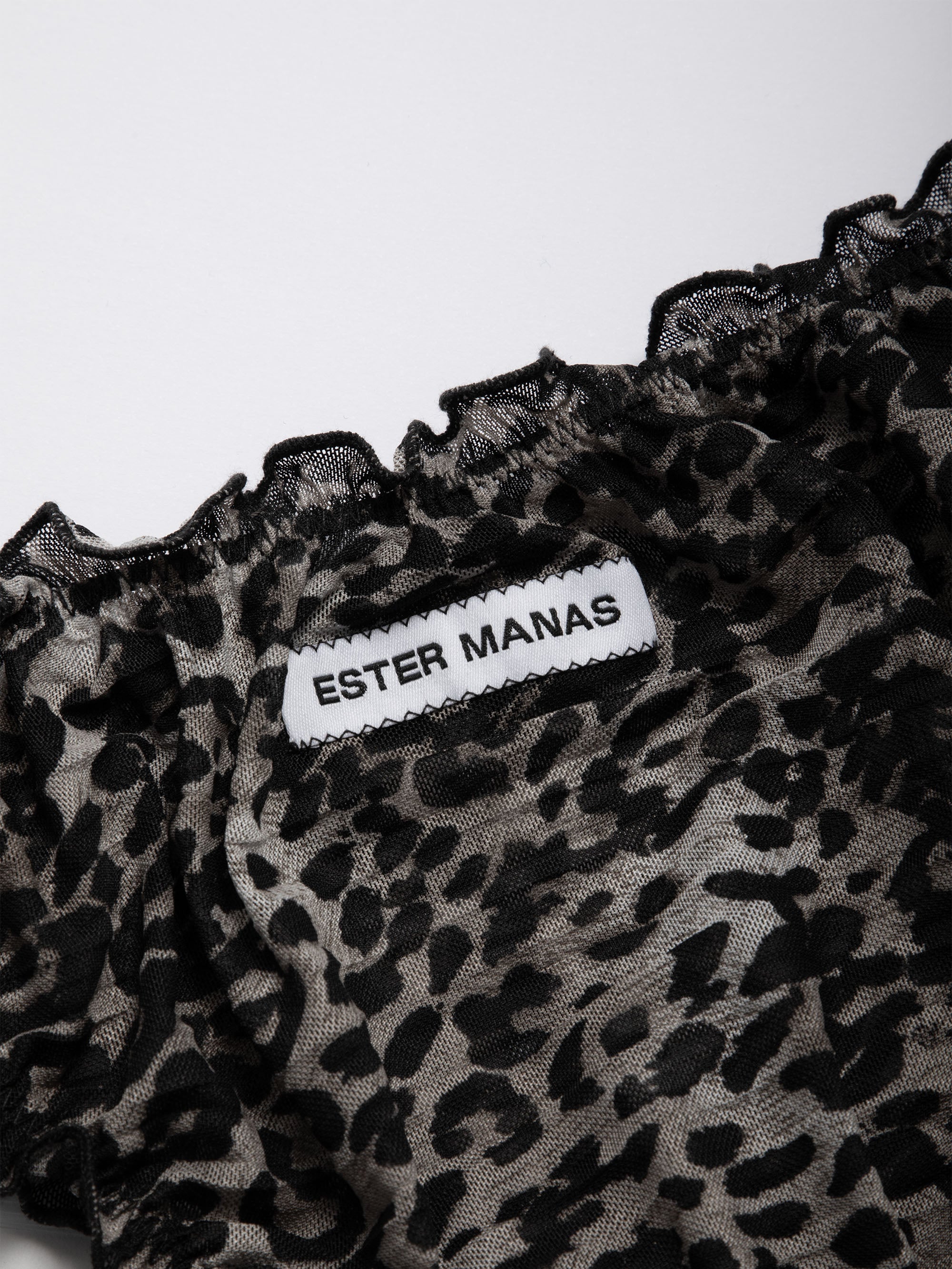 Ester Manas Lingerie culotte léopard feline mesh volants