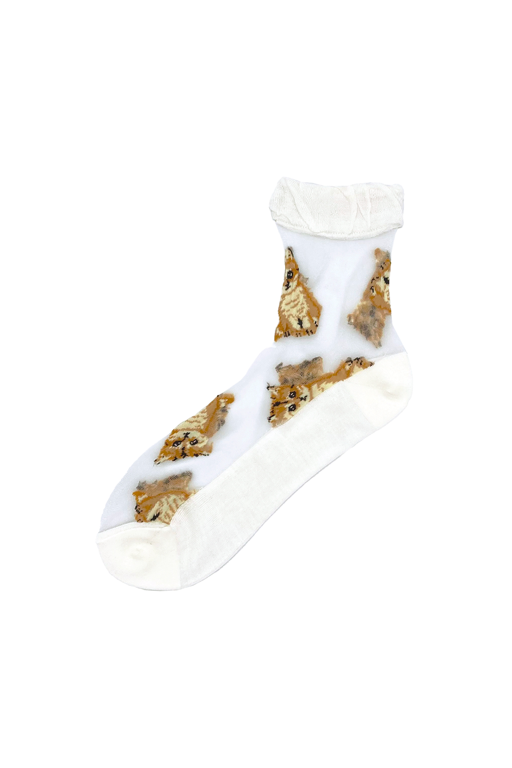 Paul & Joe Nounette chaussettes écrues transparentes motifs