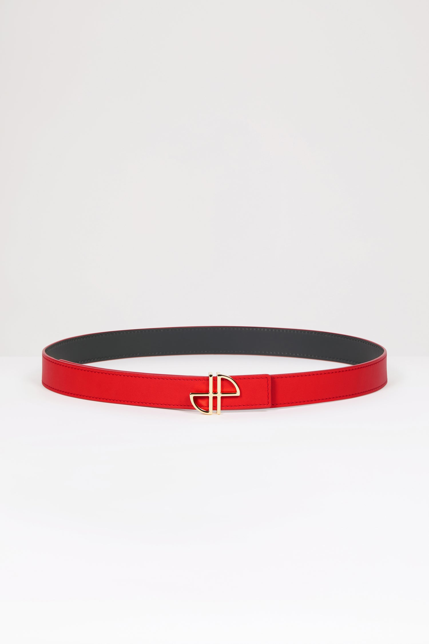 Patou JP BE001 Ceinture Cuir Rouge Racing Réversible