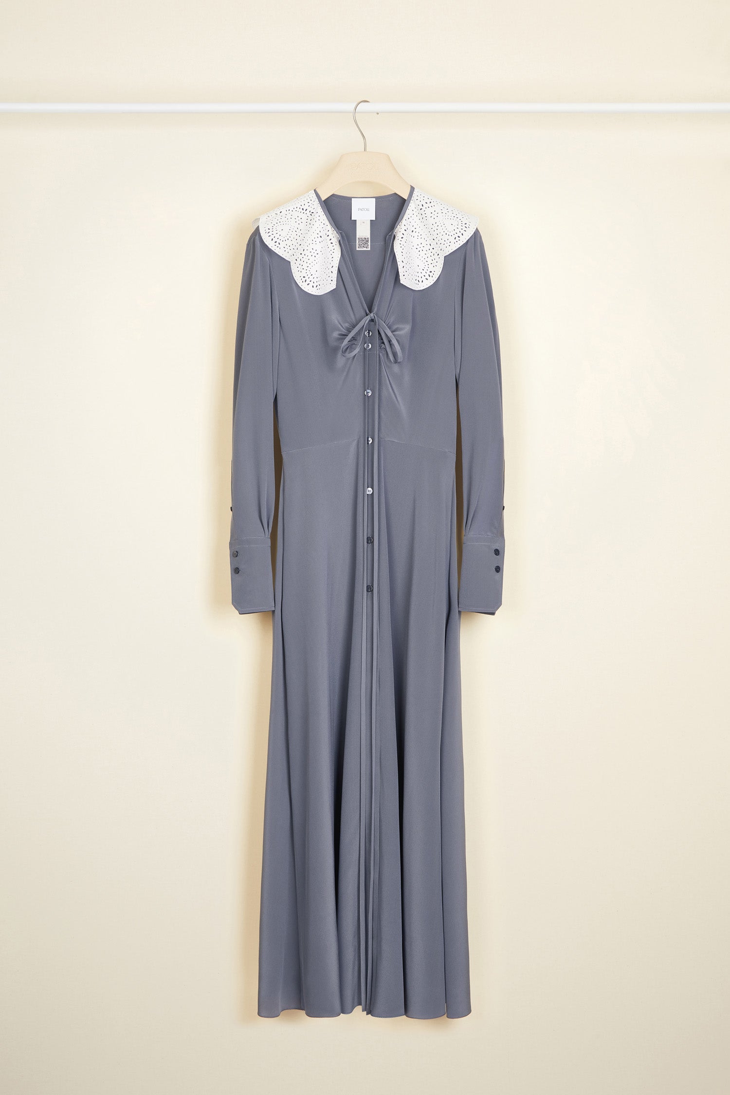 Patou P21DR0680013910A robe cocktail satin gris