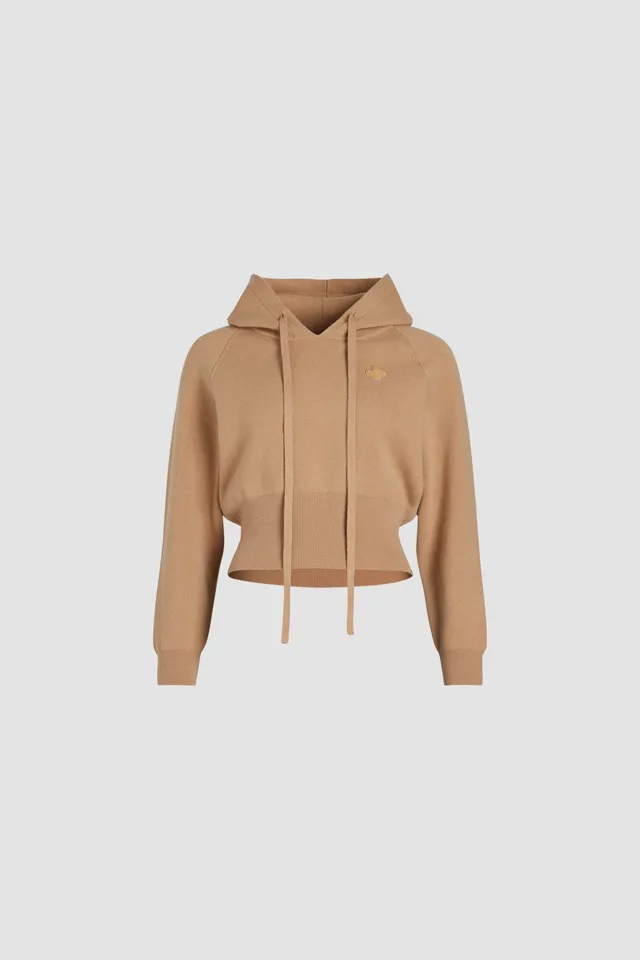 Patou H24KN2138041109B hoodie laine cachemire Biscuit
