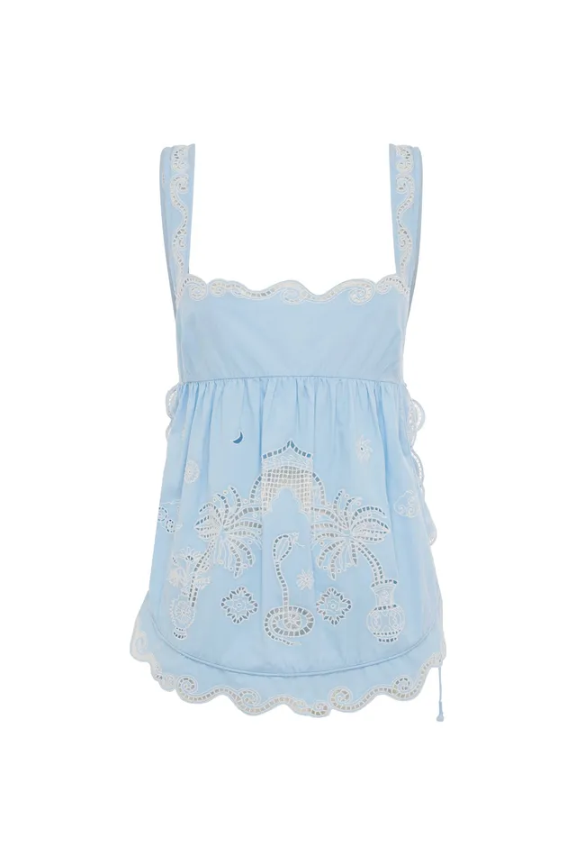 Alemäis Tops Maizy Embroidered caraco coton 8 AU/UK
