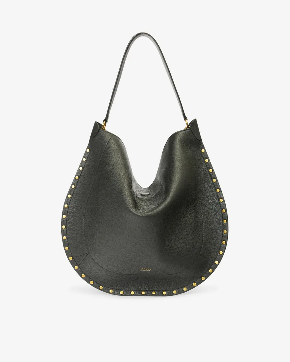 Isabel Marant Oskan Hobo Soft sac cuir noir 36x42cm