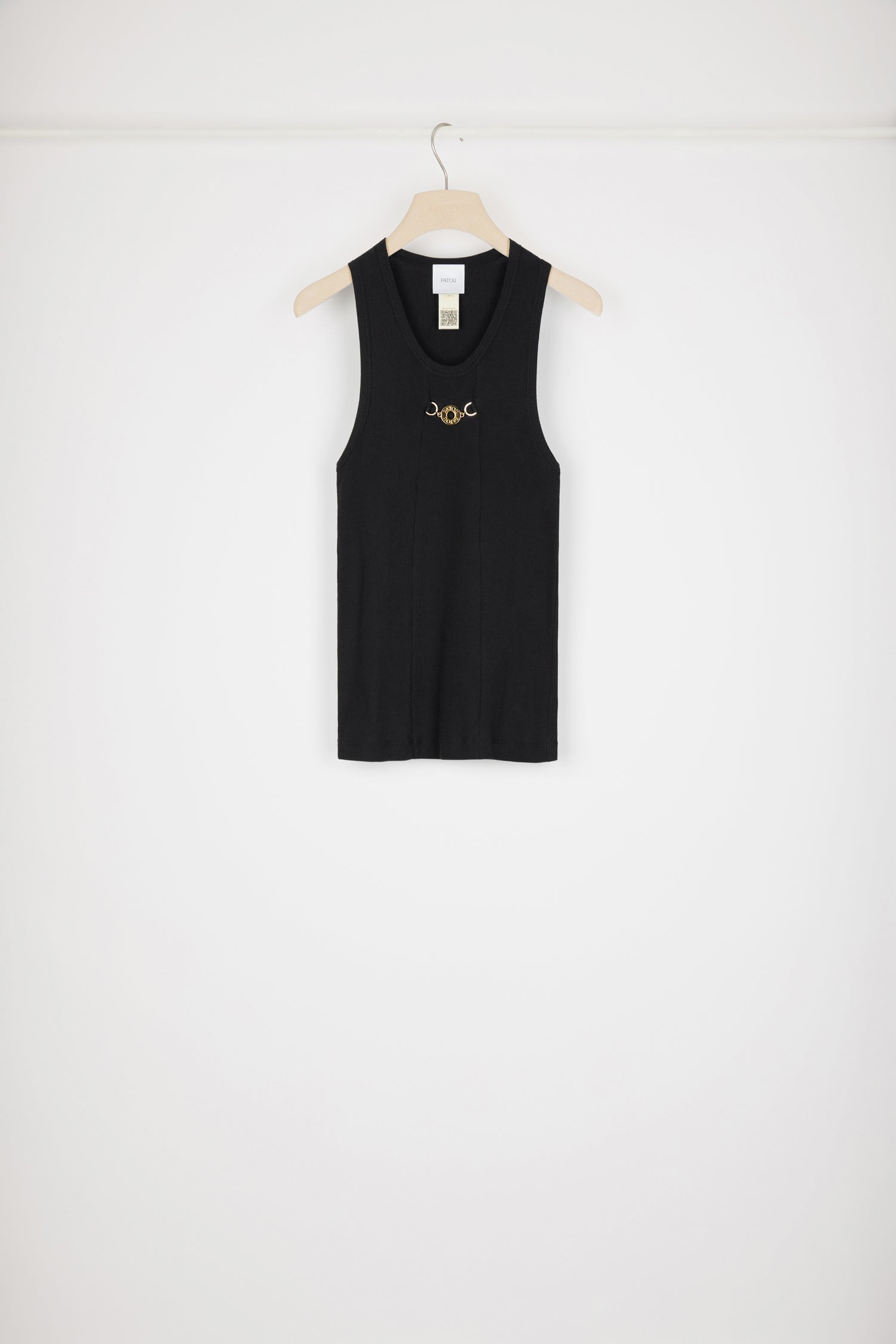 Patou JE072 débardeur coton noir taille XS médaillon
