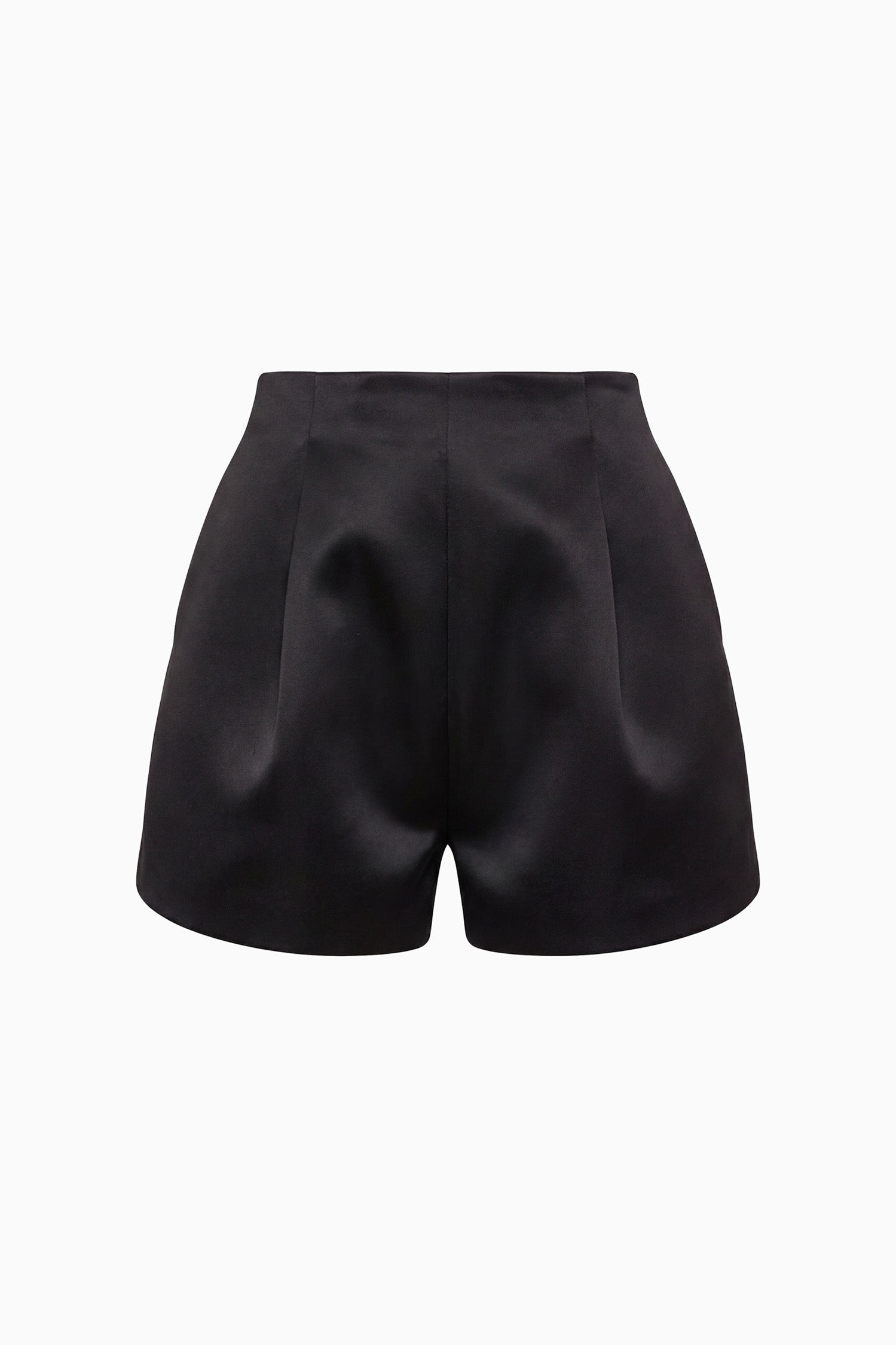 Ulla Johnson Isa Short Satin Noir Taille Haute Mini