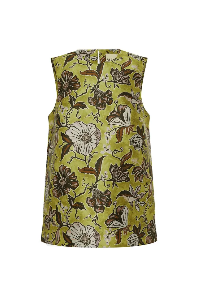 Alemaïs Citron Top haut tunique 8 imprimé floral