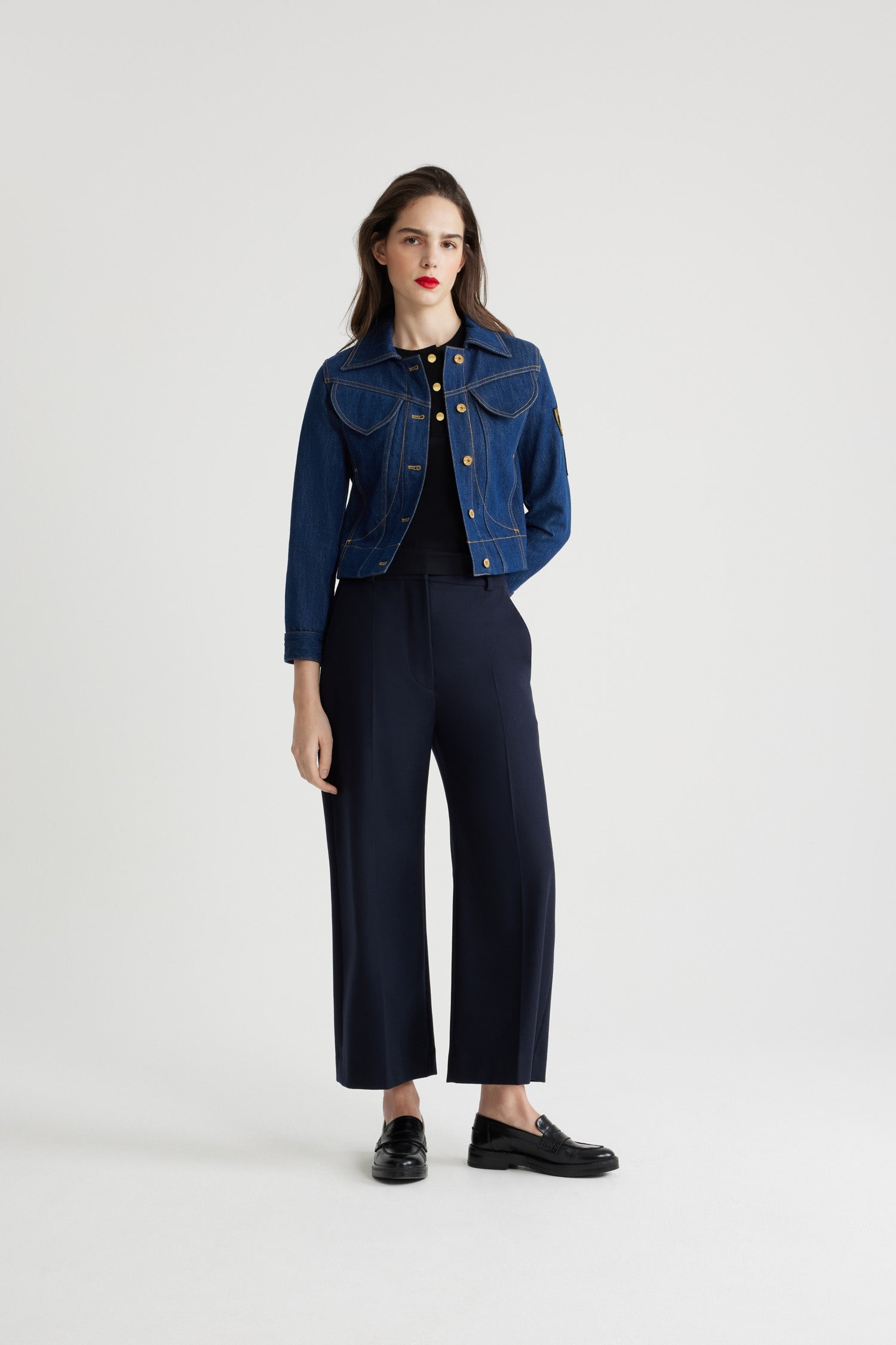 Patou TR001 Pantalon laine marine taille 38 droit