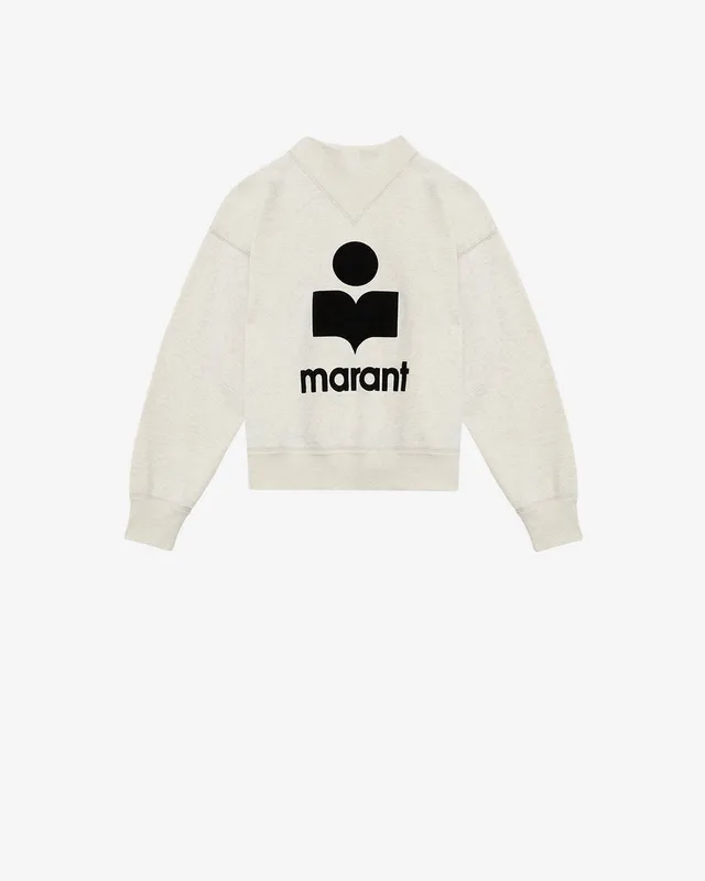 Isabel Marant Moby sweat coton écru logo