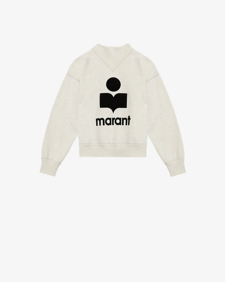 Isabel Marant Moby sweat coton écru logo