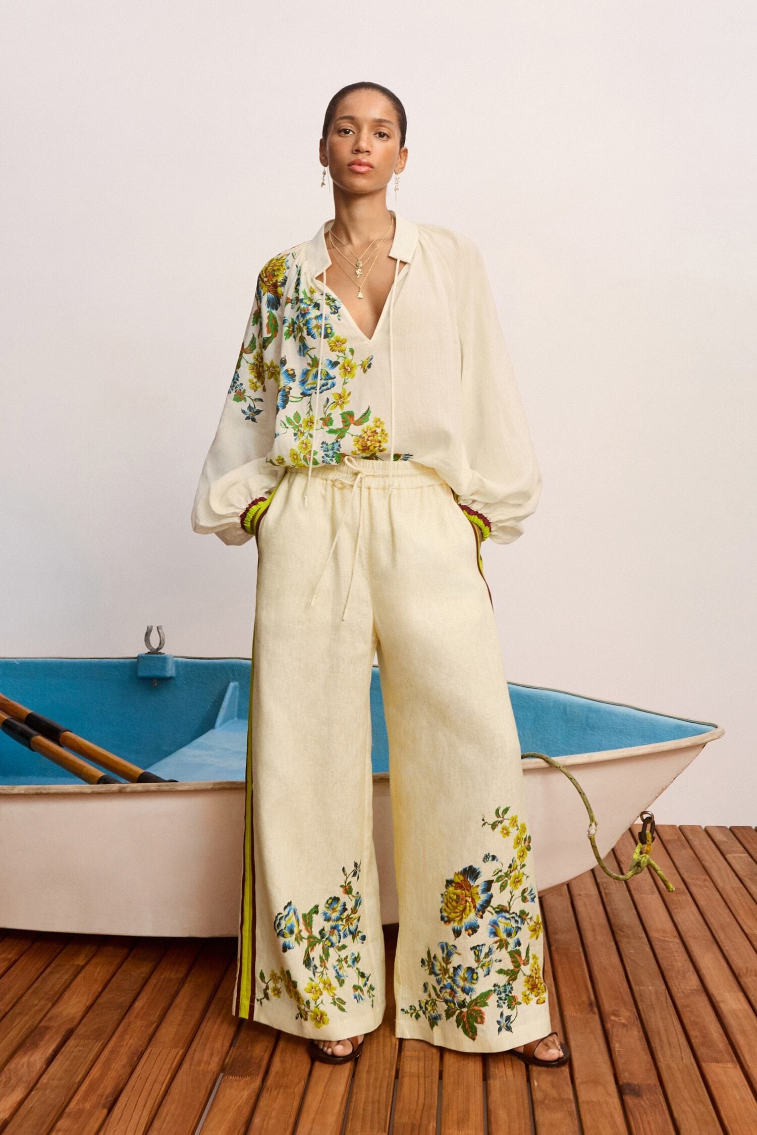 Alemäis Phyllis Pant pantalon large lin taille 8