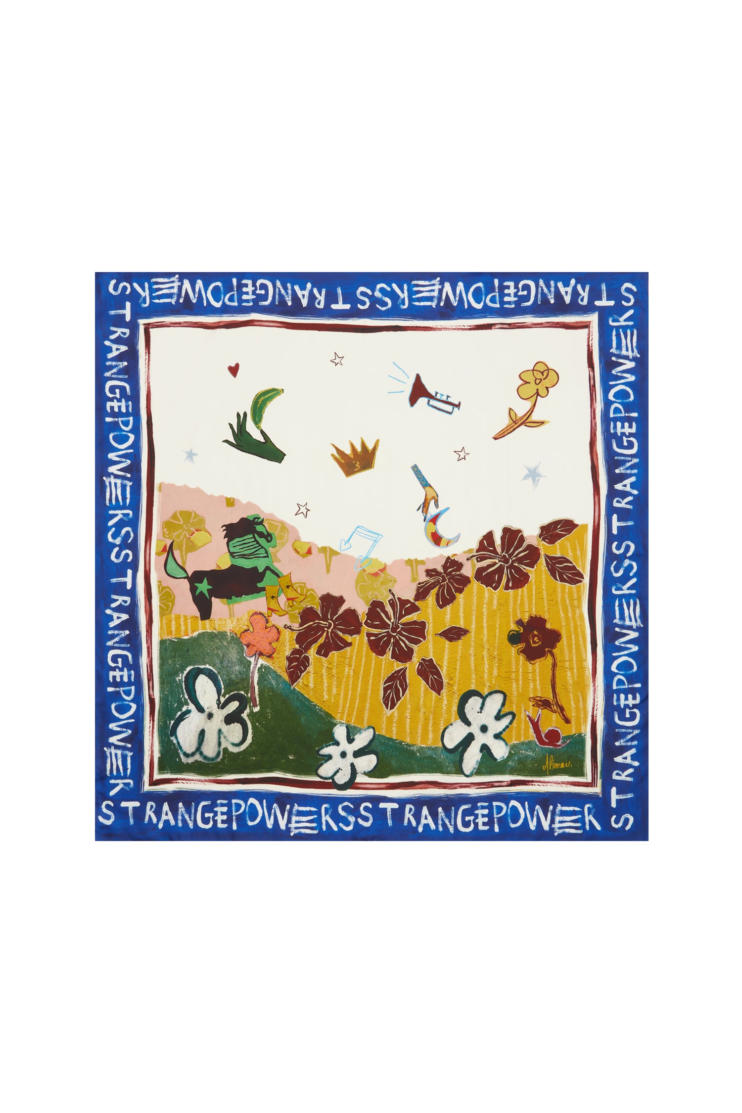 Alemäis Tangible Love Foulard carré soie imprimé