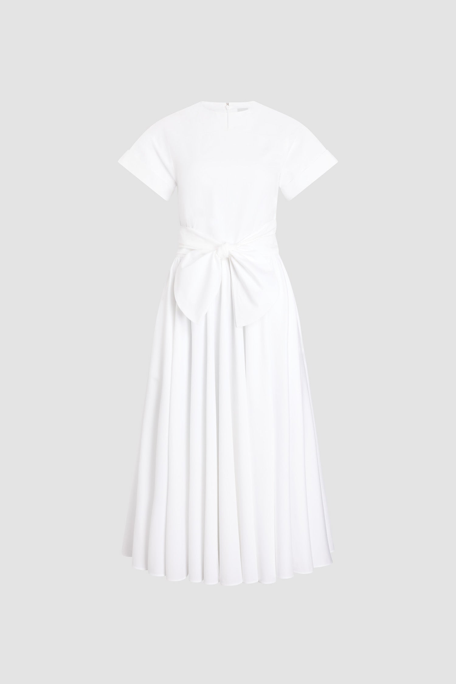 Patou DR241 robe midi blanche coton bio nouée