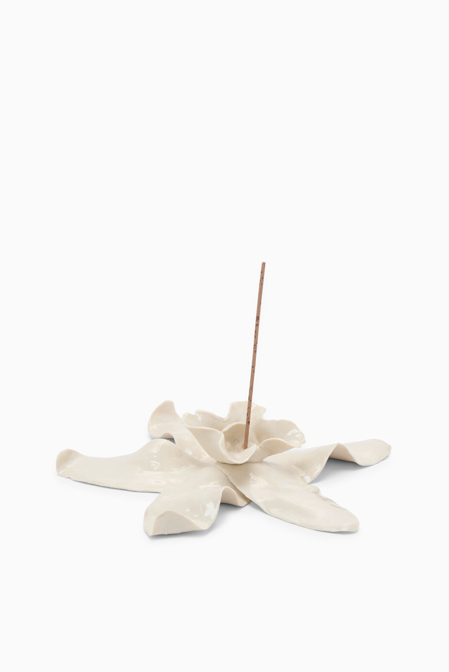 Ulla Johnson Porte-Encens Porcelaine Fleur Blanche Taille Unique