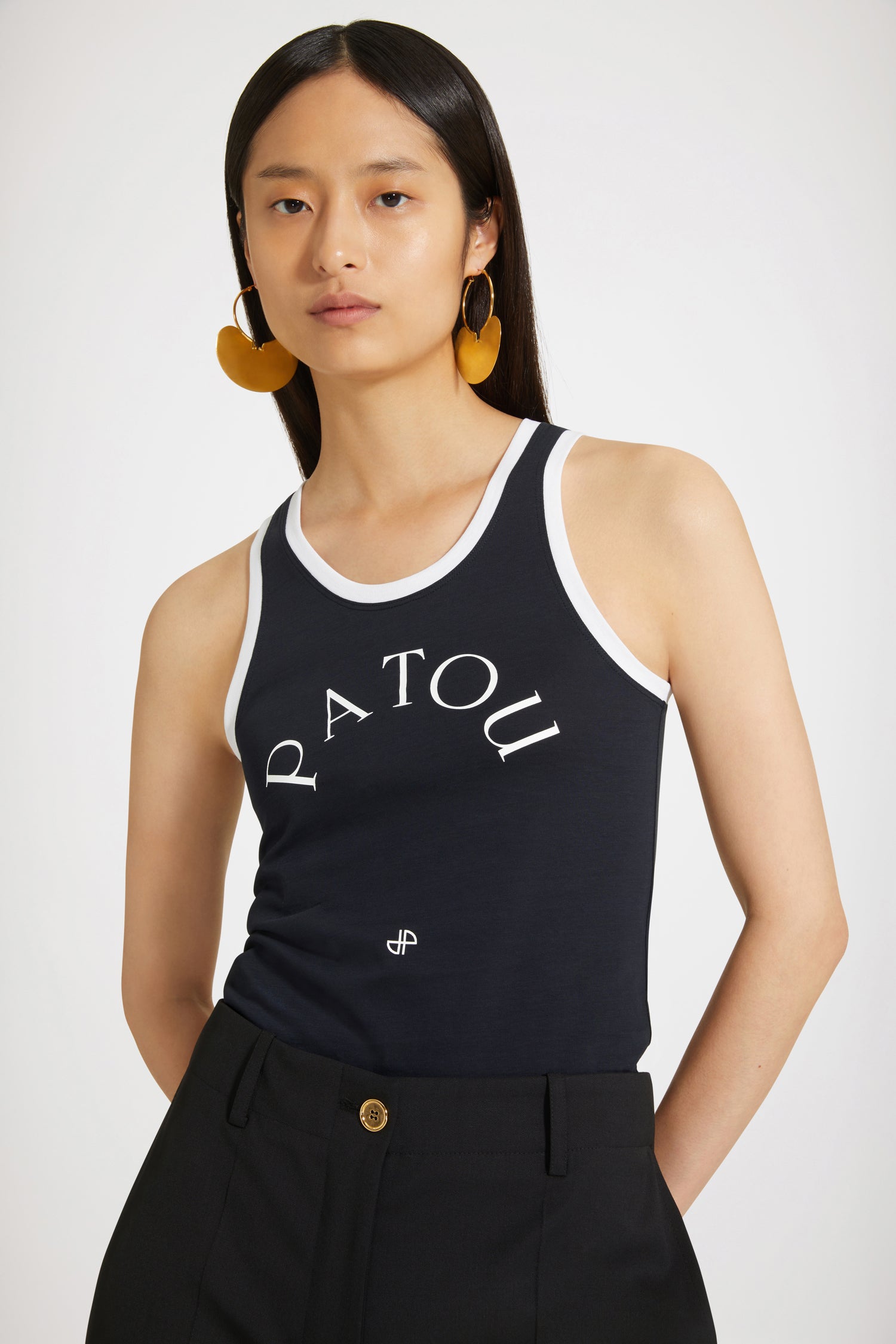 Patou Ringer débardeur coton bio bleu Parisian Night