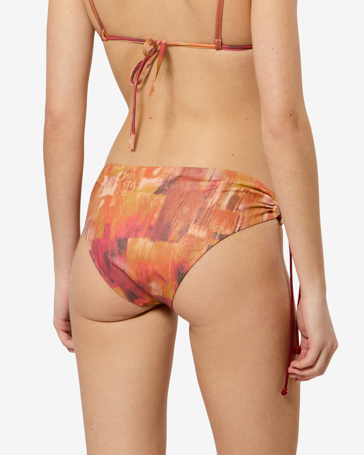 Isabel Marant Alvina slip de bain orange imprimé