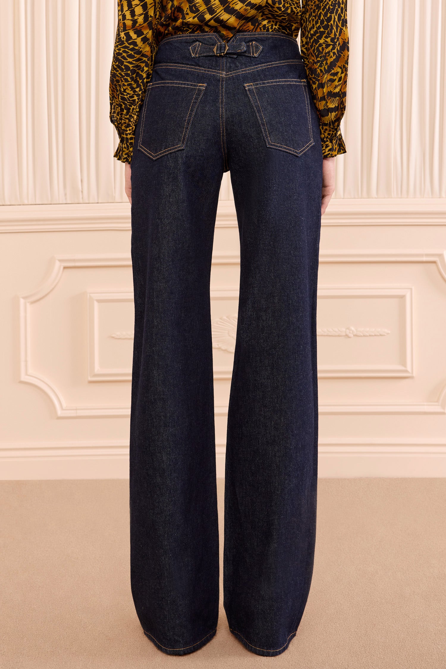 Ulla Johnson Jasmine jean large taille basse Tigris coton