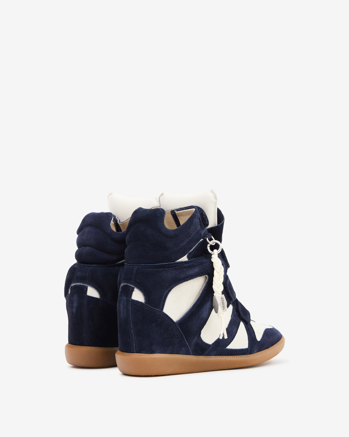Isabel Marant Bekett Ring baskets compensées marine-écru talon 5 cm