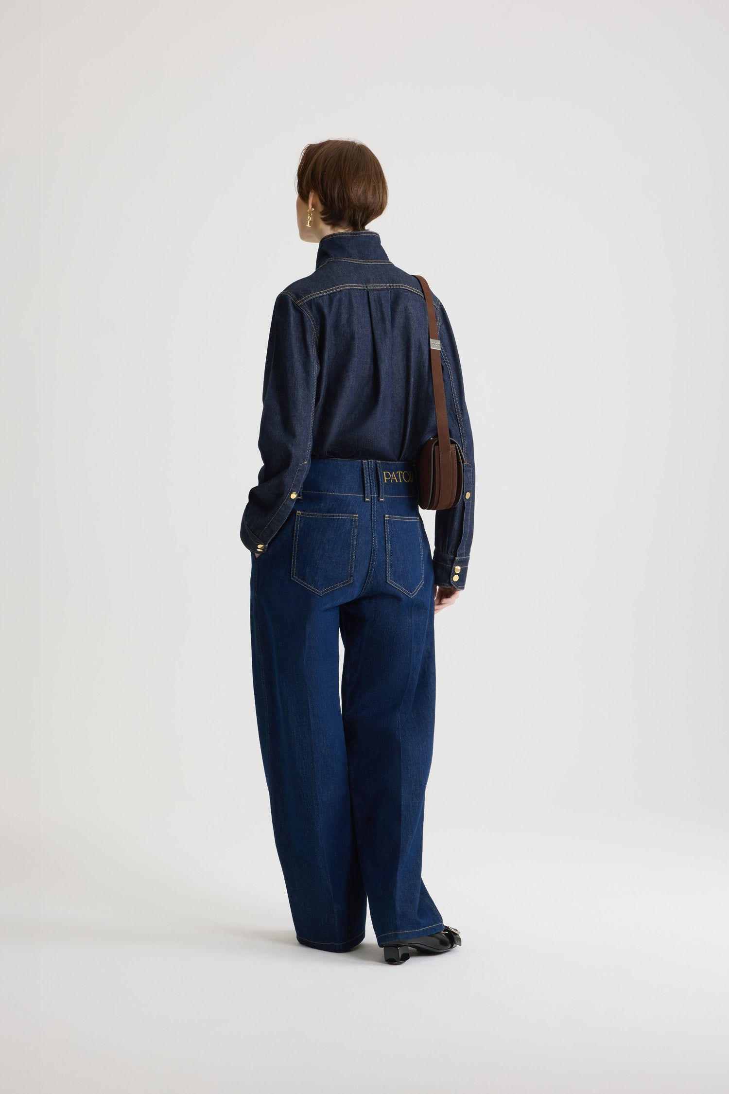 Patou Denim pantalon large TR044 jean bleu Rodeo Blue
