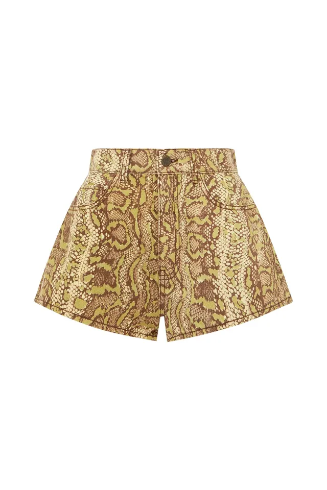 Alemäis Boa Denim Micro Short jean coton taille haute