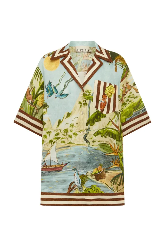 Alemaïs Toucan Tango chemise lin jungle
